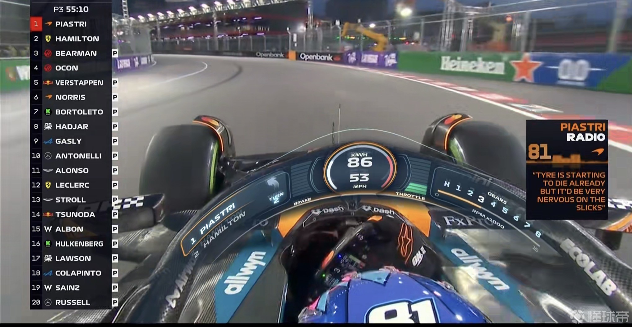 迈凯伦轻取红牛二队，拉塞尔统治全场