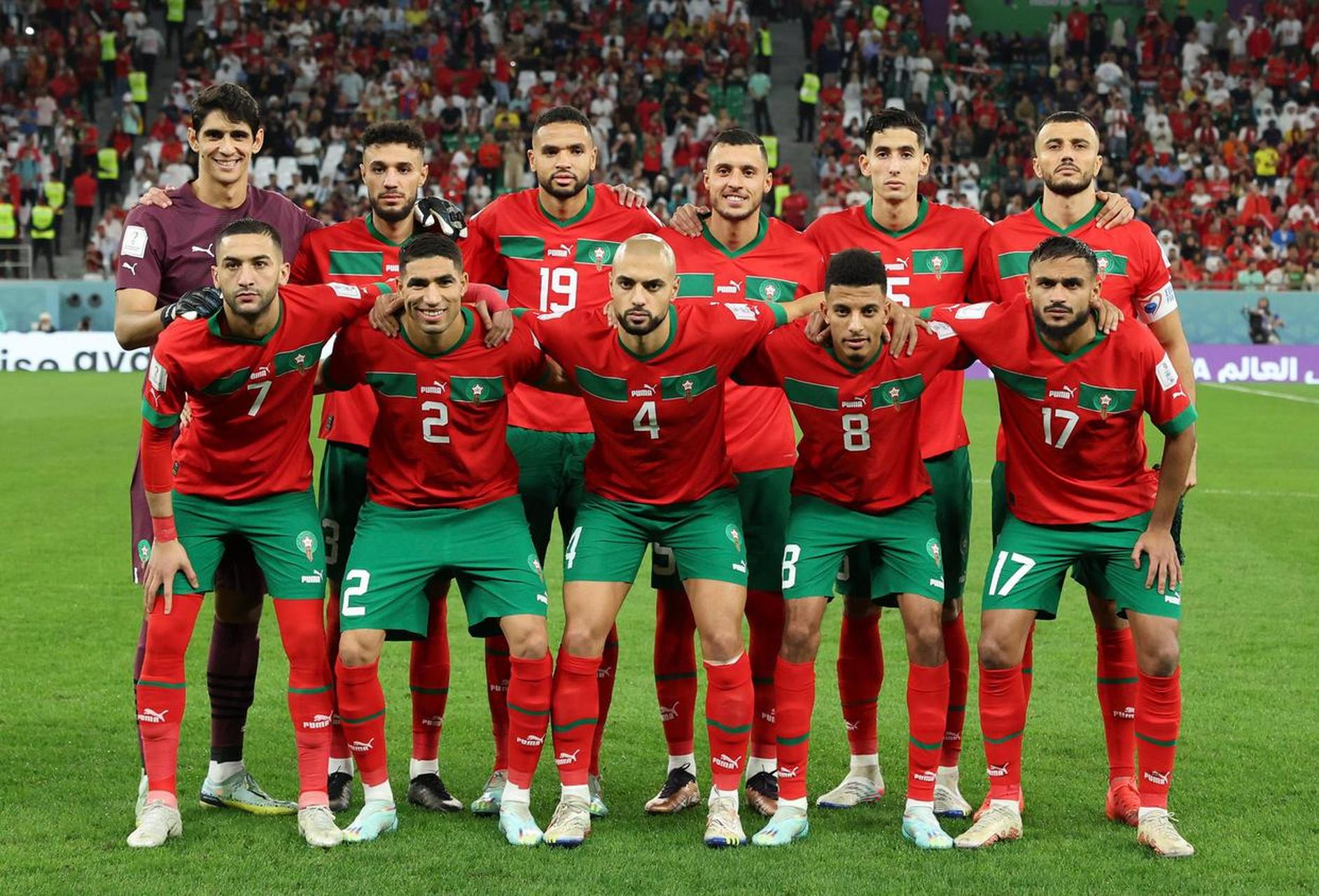 摩洛哥队在比赛中奋力一搏
